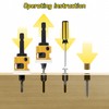 DTRUCTIEW 5 Pcs Countersink Drill Bit Set, 1/4" Hex Shank