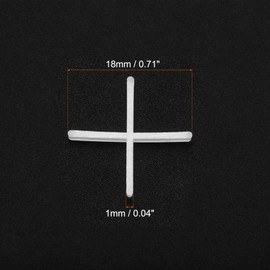 HARFINGTON 1000pcs Tile Spacers 1mm Hard Plastic Cross Tiles Leveler Spacer Installation Ceramic Spacing Clips for Wall Floor