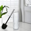 Indecor Home Marble Cherry Blossom Design Toilet Brush and Holder