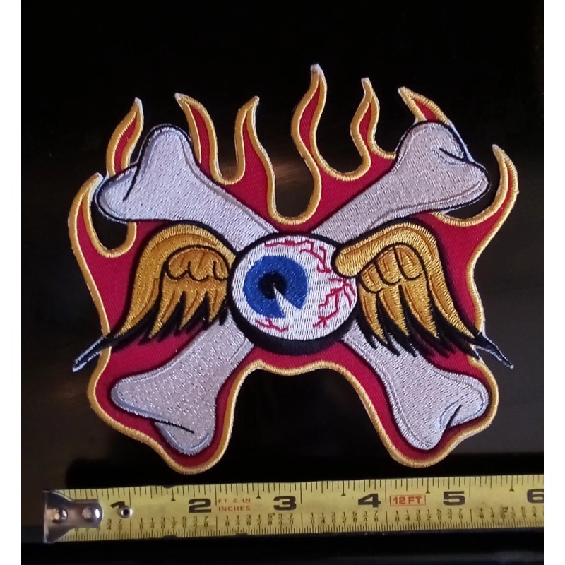 Von Dutch Flying Eyeball Crossed Bones Vintage Large Drag Racing