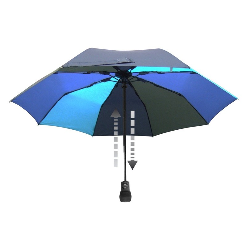 Euroschirm - Göbel Stick Umbrella marine/oliv/royal/eisblau Size:standard size