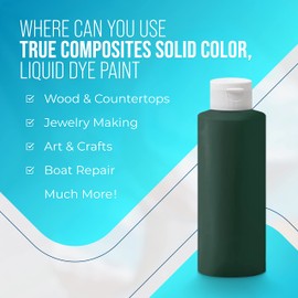 True Composites Multi-Solid Color, Liquid Dye Paint-Opaque Resin Colorant for Polyester, Epoxy, White or Neutral Gelcoat, DIY Jewelry, Fiberglass, Boat or Auto Repair, Art & Craft! (GREEN)