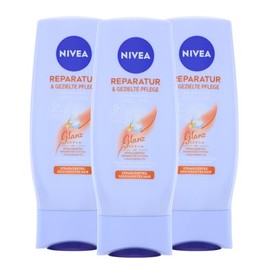 NIVEA Repair & Targeted Care Conditioner for Damaged Broken Hair 200 ml Pack of 3