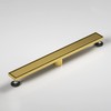 Bernkot Linear Shower Drain 26", Brushed Gold Floor Drain with
