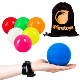 Play Sil-X 100mm Contact Juggling Ball + Firetoys® Bag, (Blue)