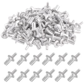 Tanstic 100Pcs M5x9mm Half Round Head Aluminum Core Rivet Drive Rivets Hammer Drive Rivets Knock Type Expansion Aluminum Rivet for Home Industry
