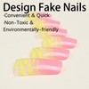 FIEONCIY Press on Nails Duck Shape Glossy Full Cover Medium