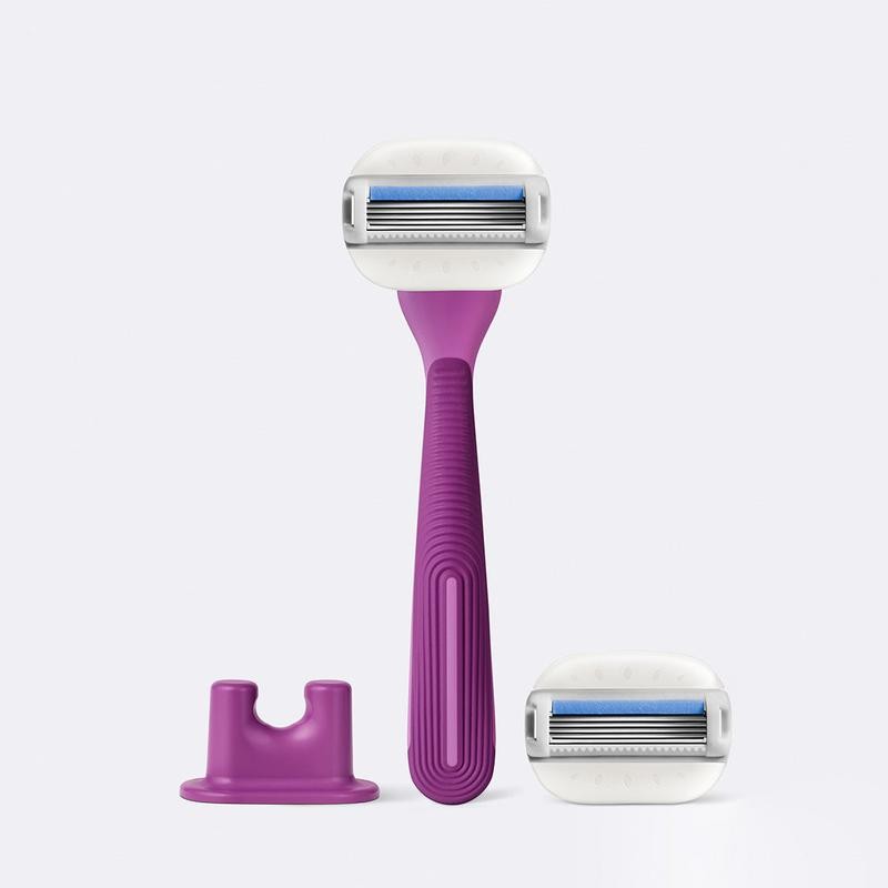 Flamingo Moisture Plus Razor Set with 2 Blade Cartridges &