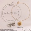 2pzs Collar Dije Corazón Para Parejas Fotos Acero Inoxidable Oro