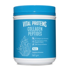 Vital Proteins Collagen Peptides Powder Supplement (Type I, III) - Collagene idrolizzato - Non-GMO - Senza latticini e glutine - 20g per porzione - Non aromatizzato 567g Canister