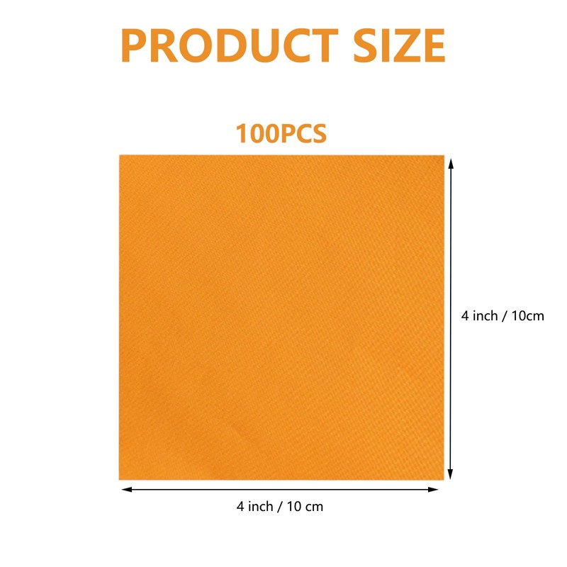 Copzievkae 100PCS Foil Wrappers, 4x4 Inch, Orange for Chocolate Bars