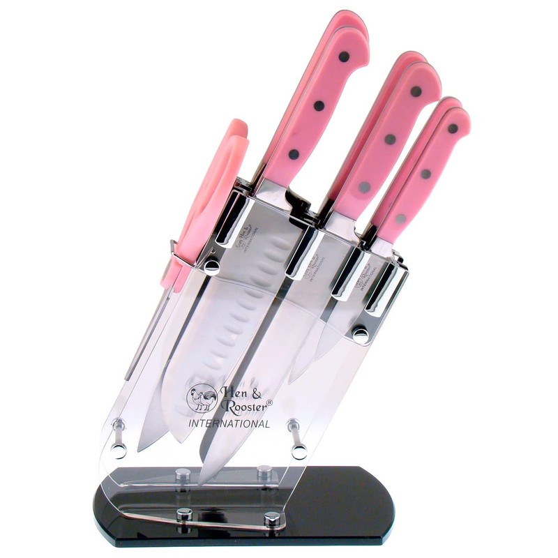Hen & Rooster HRI036 Seven piece Kitchen Set Pink Tactical