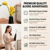 Small Glossy Black Square Ceramic Bud Vase