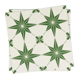 Dureidos Peel and Stick Floor Tiles: 11.8"x11.8" Self-Adhesive Easy to Install Tile Sticker, Waterproof Vinyl Flooring for Bathroom, Kitchen, Bedroom, 10PCS Covering 10 sq ft Green and White