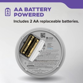 Kidde Smoke & Carbon Monoxide Detector, AA Battery Powered, Voice Alerts, LED Warning Light Indicators, 30CUDR-V