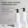 MaisoNovo Soap Dispenser 2-Piece Set | 16.9oz Clear Bottles with