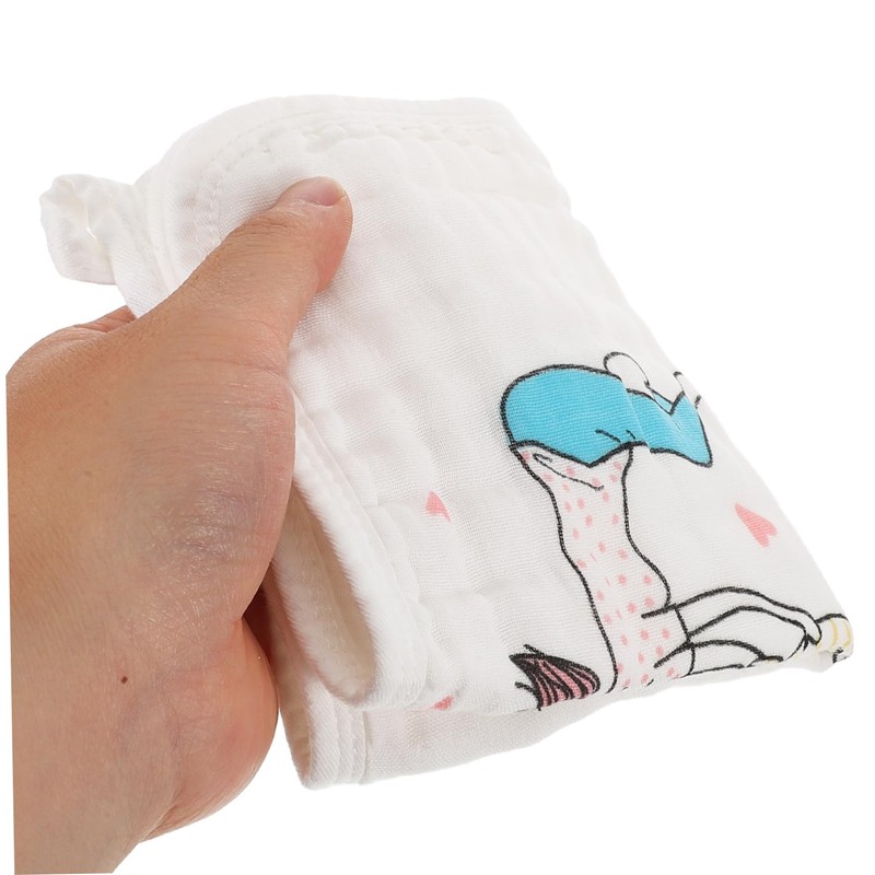 SHOWERORO 3pcs Cotton Face Towels Washcloths for Saliva and Wipe