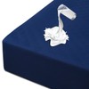 Mecerock Twin Mattress Protector Waterproof, Quilted Fitted, Navy Blue, 18