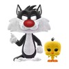 Pop & Tee Looney Tunes SYLVESTRE and Tweety Flocked Exclusive