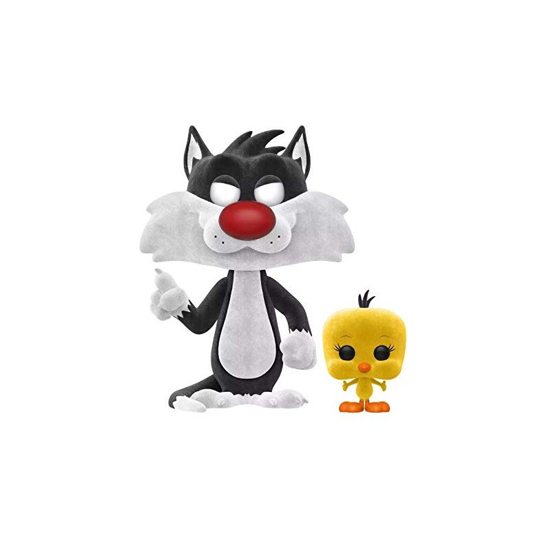Pop & Tee Looney Tunes SYLVESTRE and Tweety Flocked Exclusive