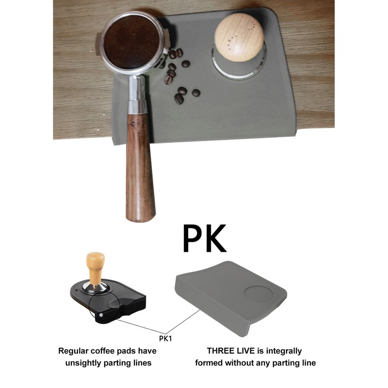 2Pcs Coffee Tamp Mat Integrated Silicone Coffee 90 Degree Corner