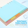 DIYEAH 10 PCS Tab Sorter 6 Holes Plastic Label Index
