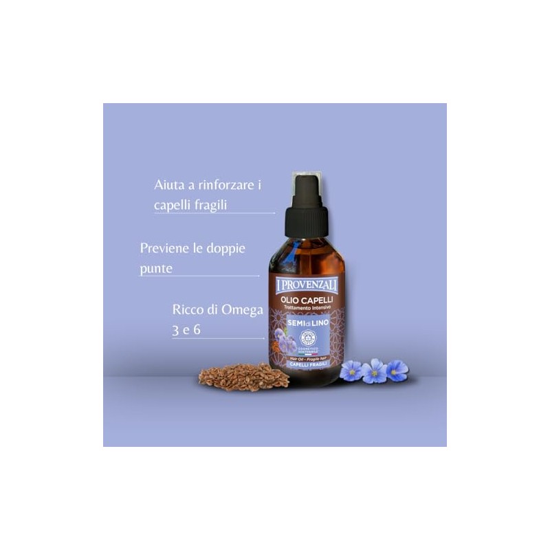 I Provenzali Linseed Oil, Intensive Care for Brittle Hair, 100