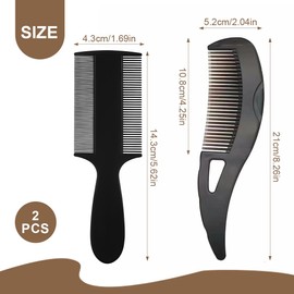 RTRTGS Dandruff Comb Lice Comb Hollow Tooth Head Energy Massage Hair Comb with Handle for Dandruff Better Hair Quality Scalp Comb for Women and Men Removal of Dandruff and Dirt Pack of 2