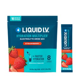 Liquid I.V.® Hydration Multiplier - Strawberry | Electrolyte Powder Drink Mix | 1 Pack (16 Servings)