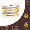 Picuzzy Interlocked Gold Rings, Stackable 18K Gold Plated Silver Interlocking