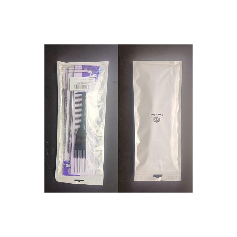 4 Pieces Carbon Lift Teasing Combs with Metal Prong Lift
