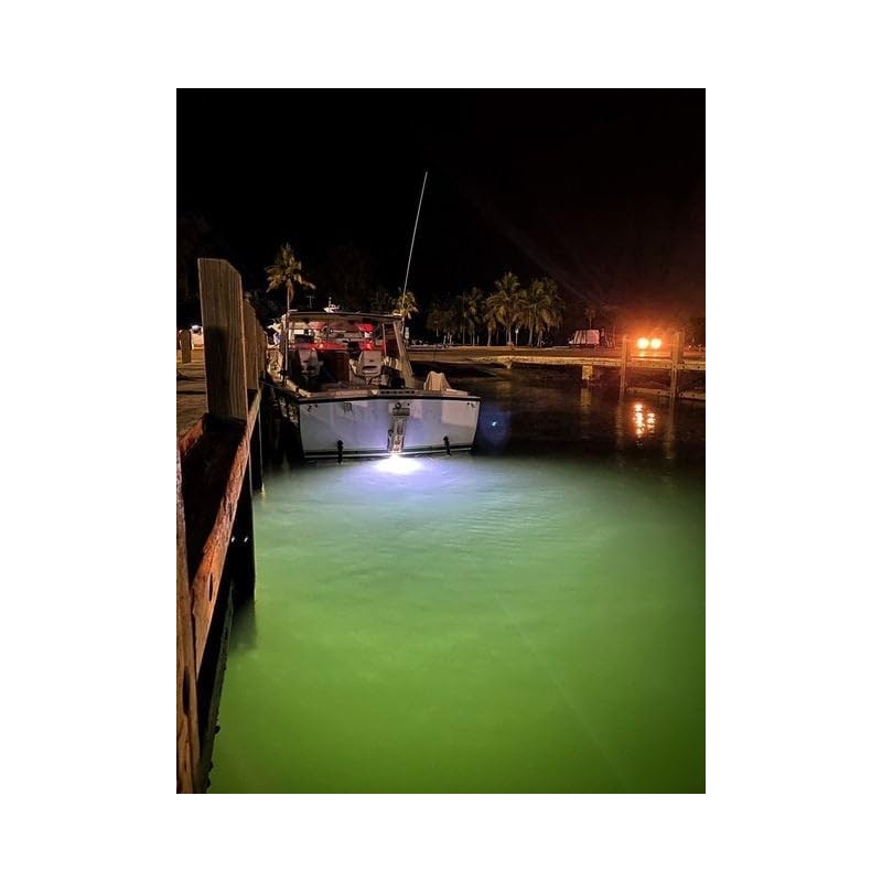 Typhon Underwater LED boat transom drain plug light (white)