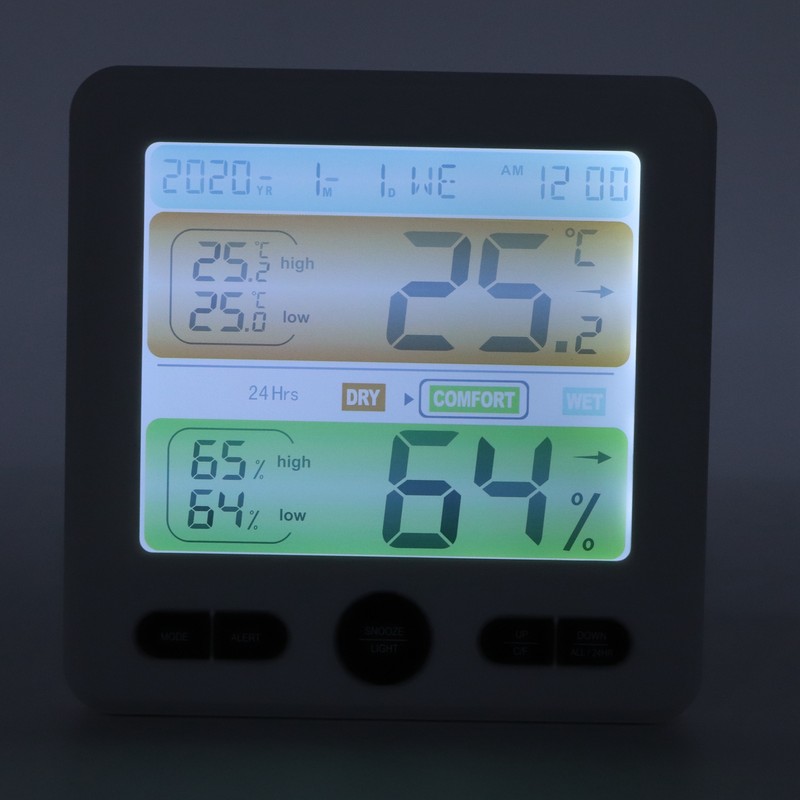 Digital Color Screen Temperature and Humidity Meter Indoor Thermometer Hygrometer