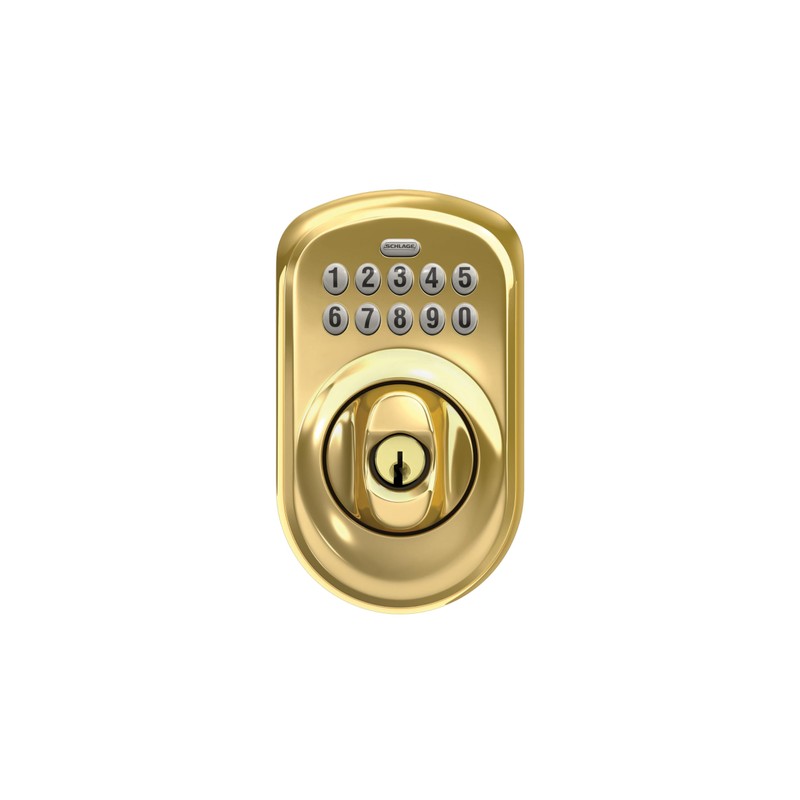 Schlage BE365 V PLY 505 Plymouth Keypad Deadbolt, Electronic Keyless