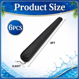 6Pcs 8Ft Pool Sand Bag & Winter Weights Tube, 600D Oxford No Cracking