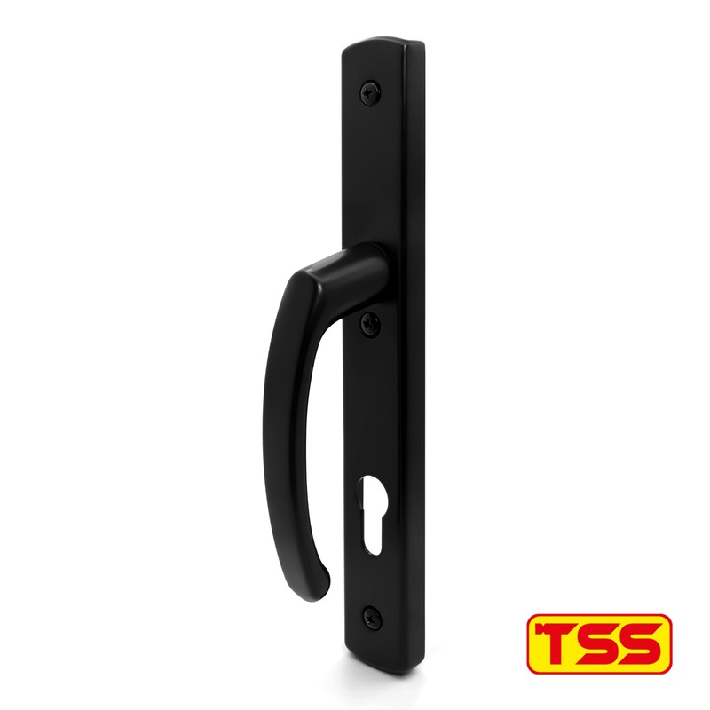 TSS Black UPVC Door Handle Pair Set, 92mm PZ (Centres),
