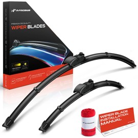 A-Premium Pack of 2 Windshield Wiper Blades with Wear Indicator & Towel - Compatible with Lexus NX200t 2015-2017, NX300h 2015-2021 & Toyota C-HR 2018-2021 - 26" and 16", Gen2V5, Left and Right
