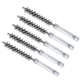 CoCud Bore Brush, 9mm Dia 4 Inch Length, 304 Stainless Steel Cleaning Wire Brushes with 1/4 Inch Hex Shank - (Applications: for Power Drill, Die Grinder), 5-Pieces