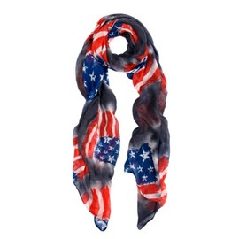Vintage USA American Flag Print Fashion Scarf