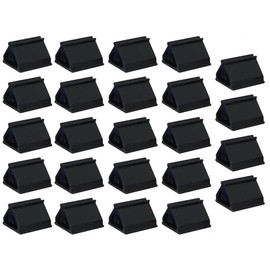 24 PCS Acrylic Name Card Stands Clear Name Card Stands, riangle Playing Card Holders, Small Card Clips, Display Stand,Game Piece Holders Board for Cards, Photos, Memos, Pictures Display﻿ (Black)