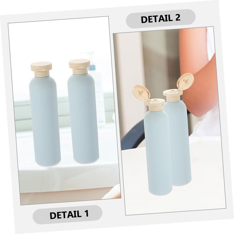 VICASKY 4pcs Refillable Travel Shampoo Bottles Conditioner Bottles Portable Pump
