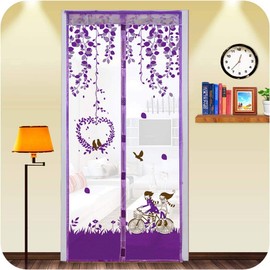 Magnetic Mosquito Net for Windows - Fly Screen - Curtain - Flies - Home - Bedroom - Decoration - Purple - 210 x 90 cm
