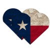 Rustic Texas State Flag Distressed USA Heart Faux Leather Bookmark