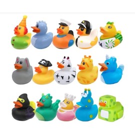 CXJYSD Paquete De 15 Juguetes De Baño De Pato,Adorables Patitos De Baño para Niños,Juguetes De Piscina De Playa De Verano Duck,Premios En El Aula