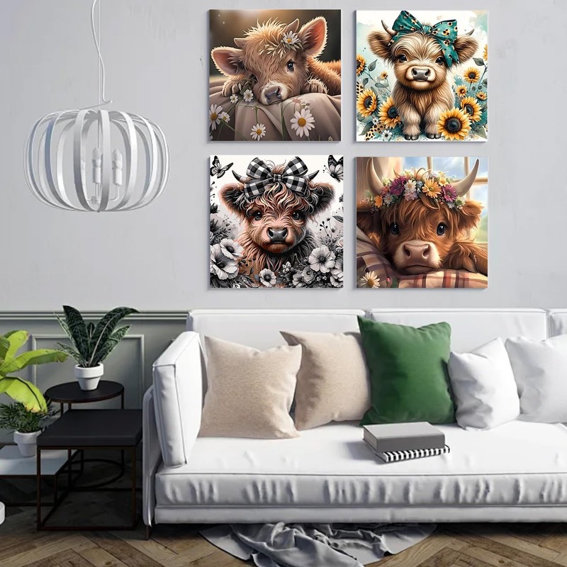 Paint by Numbers for Adults and Kids Beginner, 4 Pack