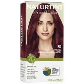 Naturtint Naturtint 5R Fire Red Permanent Hair Color (Pack of 1), Ammonia Free, Vegan, Cruelty Free, up to 100% Gray Coverage, Long Lasting Results (Packaging may vary)