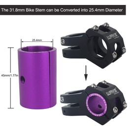 BNVB Handlebar Sleeve 25.4 to 31.8 mm, Bicycle Handlebar Sleeve, Handlebar Shaft Reducer, Bicycle Handlebar Shim Spacer Spindle Tube Reducer Road Wheel Cover Sleeve Adapter