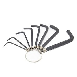 Cheerock 8-Pack Black L-Shape Hex Key Allen Wrench Set 1.5-6mm Keychain