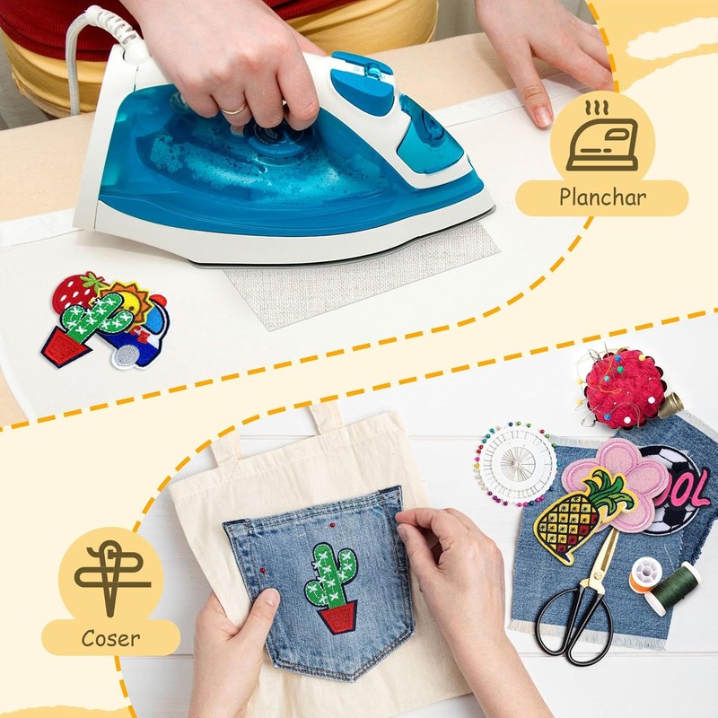 Anpro 65 Piezas Parches para Ropa Termoadhesivos de Niños -
