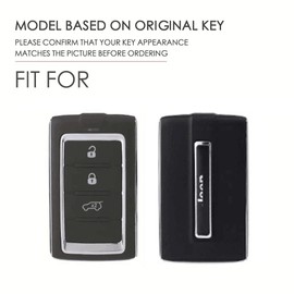 ontto Leather Key case fit for Jeep Grand Cherokee L Grand Wagonner Overland Summit Limited 2021-2023 Remote Key Fob Cover Keyring Accessories Key Bag Keychain Key Holder Protector Brown